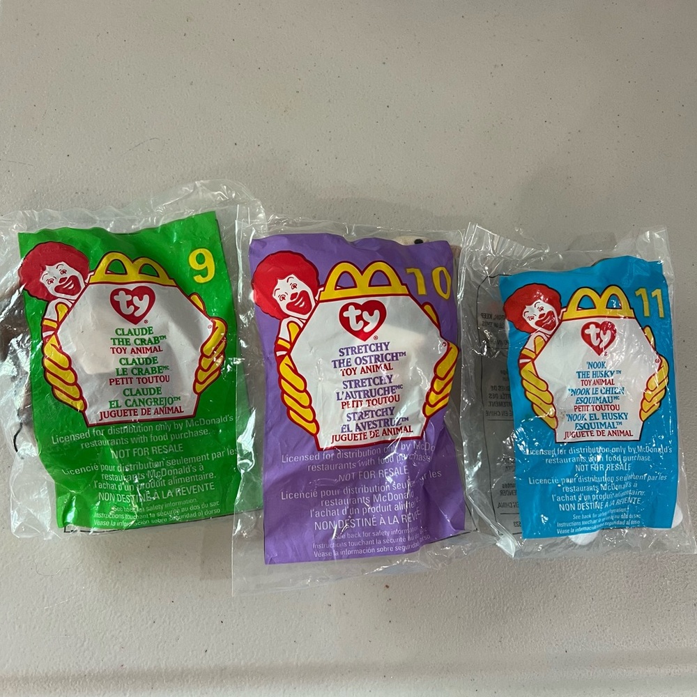 1999 McDonald’s Ty Teenie Beanie Babies Partial Set